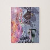 Cabine in de sneeuw legpuzzel (Verticaal)