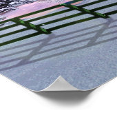 Cabine in de sneeuw poster (Hoek)