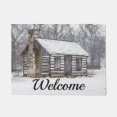 Cabine in de sneeuwkomer deurmat (Voorkant)