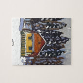 Cabine in sneeuw legpuzzel (Horizontaal)