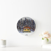 Cabine in sneeuw ronde klok (Huis)