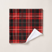 Cabine Moose Rood en Zwart Plaid Bad Handdoek (Wasdoekje)