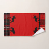 Cabine Moose Rood en Zwart Plaid Bad Handdoek (Handdoek)