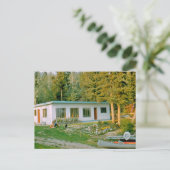 Cabine op het Bednesti-meer van 1961 Briefkaart (Staand voorkant)