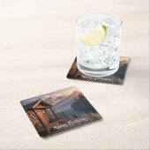 Cabine op het meer kartonnen onderzetters (Insitu)