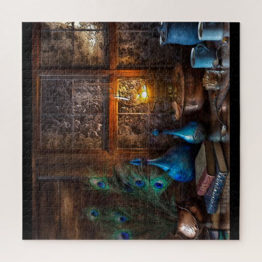 Cabine op plaats van lamplight legpuzzel (Verticaal)