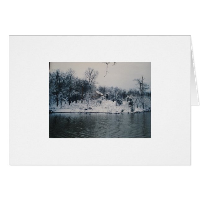 Cabine & Pond in de winter (Voorkant Horizontaal)