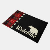 Cabine Red Plaid Beer Welkom Deurmat (Schuin)