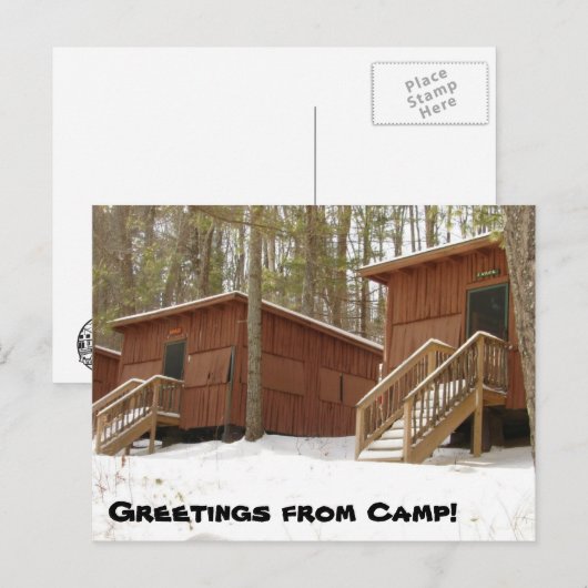 Cabine Row in de winter! Briefkaart (Voorkant / Achterkant)