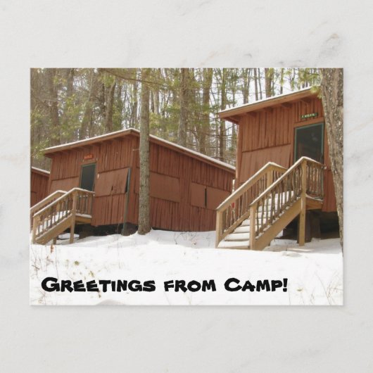 Cabine Row in de winter! Briefkaart (Voorkant)