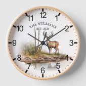 Cabine Rustieke Herten Gepersonaliseerde Berg (Voorkant)