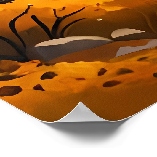 Cabine Schilderen: Bos Harmony en Snowy Mountain Poster (Hoek)