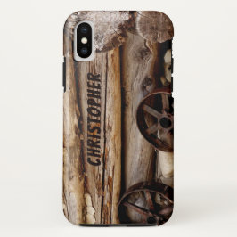 Cabine & Wagon Wheels, naam iPhone X Hoesje