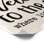 Cabine - Welkom op onze cabine Poster (Hoek)