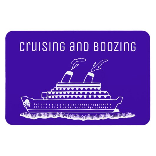Cabinedeur Cruise Ship Travel Crushen en Boozing Magneet (Horizontaal)