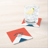 Cabinepersoneel Gepersonaliseerde bestemming Retro Kartonnen Onderzetters (Insitu)