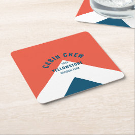 Cabinepersoneel Gepersonaliseerde bestemming Retro Kartonnen Onderzetters