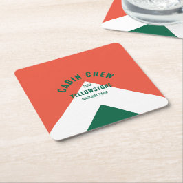 Cabinepersoneel Gepersonaliseerde bestemming Retro Kartonnen Onderzetters