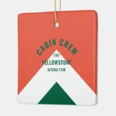 Cabinepersoneel Gepersonaliseerde bestemming Retro Keramisch Ornament (Links)