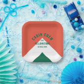 Cabinepersoneel Gepersonaliseerde bestemming Retro Papieren Bordje (Feest)