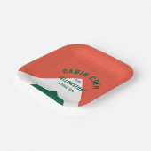 Cabinepersoneel Gepersonaliseerde bestemming Retro Papieren Bordje (Gebogen)