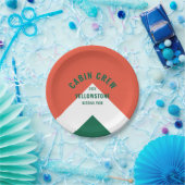 Cabinepersoneel Gepersonaliseerde bestemming Retro Papieren Bordje (Feest)