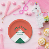 Cabinepersoneel Gepersonaliseerde bestemming Retro Papieren Bordje (Feest)