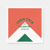 Cabinepersoneel Gepersonaliseerde bestemming Retro Servet (Voorkant)