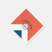 Cabinepersoneel Gepersonaliseerde bestemming Retro Servet (Hoek)