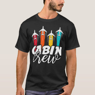 cabinepersoneel Retro Flight Attendant Airline T-shirt