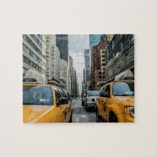 Cabines van de Taxi van New York de Gele Legpuzzel