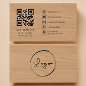 Cabinet Maker Wood Professional QR Code Visitekaartje