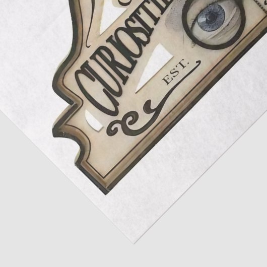 Cabinet of Curiosities & Oddities Sign Tissuepapier (Detail)