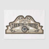 Cabinet of Curiosities & Oddities Sign Tissuepapier (Voorkant)