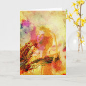 Cabinetcard Lady Digital Art Kaart (Gele Bloem)