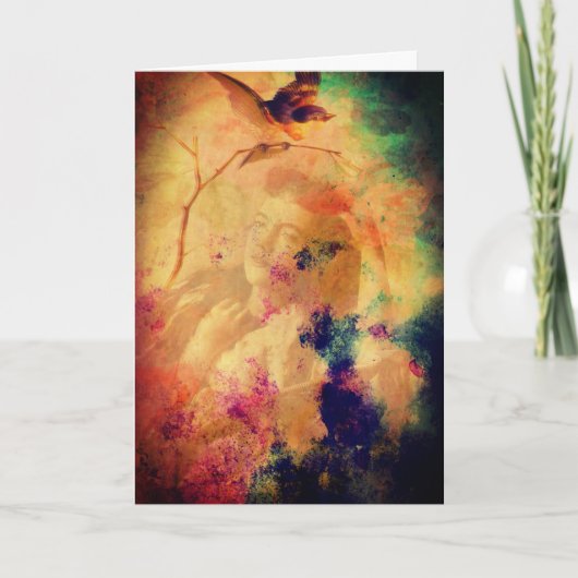 Cabinetcard Lady Digital Art Kaart (Voorkant)