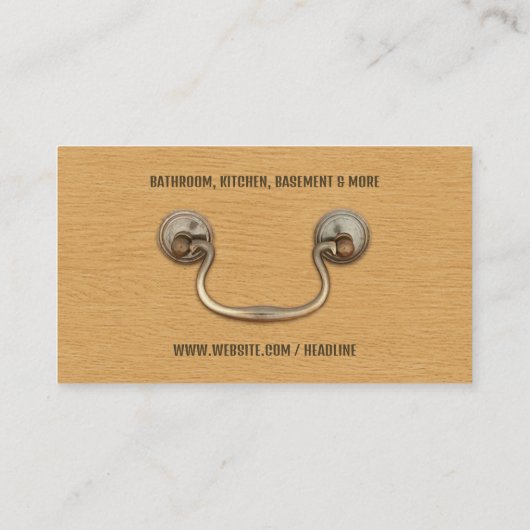 Cabinetry Carpentry Visitekaartje (Achterkant)