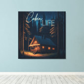 Cabinleven | Kampeer thema kunst Canvas Afdruk (Insitu (Houten vloer))