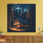 Cabinleven | Kampeer thema kunst Canvas Afdruk (Insitu (Woonkamer))