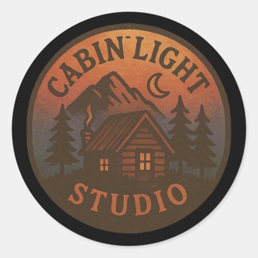 CabinLight Studio Ronde Sticker (Voorkant)