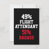 Cabinmedewerker Badass Card Kaart (Voorkant)