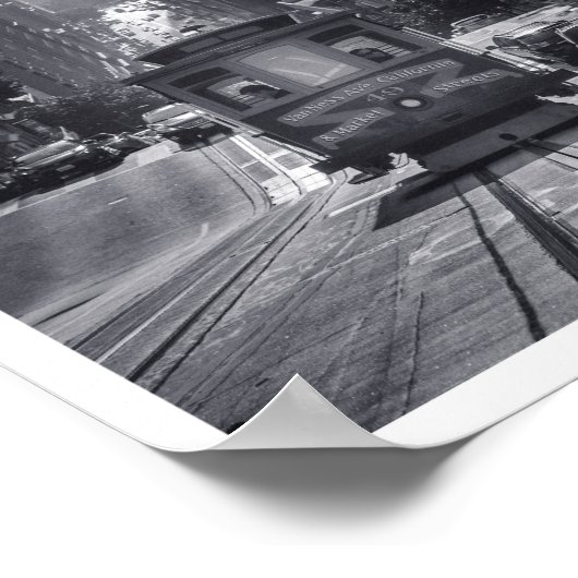 Cable Car 49 in de Foto van San Francisco Poster (Hoek)