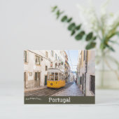Cable Car in Lissabon Portugal Briefkaart (Staand voorkant)