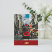 Cable Car in Taksim Square in Istanbul Turkije Briefkaart (Staand voorkant)