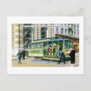 Cable Car, Market Street, SF, CA Briefkaart