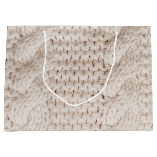 Cable Knit Pattern Groot Cadeauzakje (Voorkant)