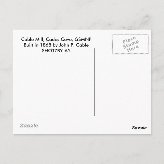 Cable Mill Briefkaart (Achterkant)