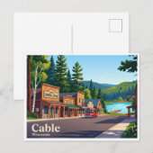 Cable, Wisconsin Briefkaart (Voorkant / Achterkant)