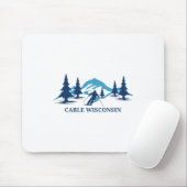 Cable Wisconsin Skigebied Skiën Skiloper  Muismat (Met muis)