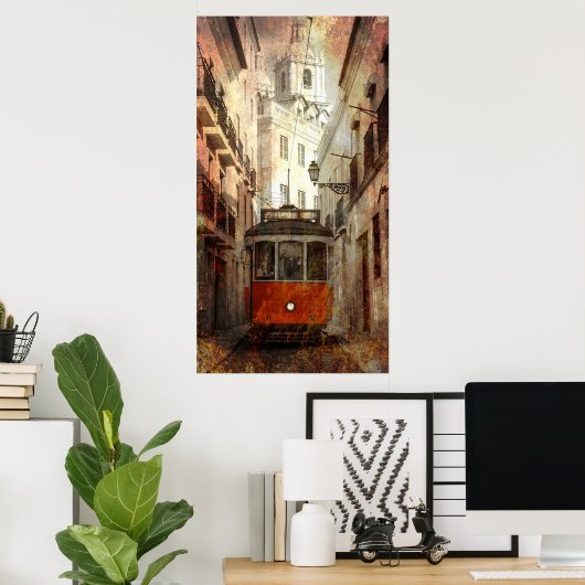 CABLECAR VAN LISSABON POSTER (Thuiskantoor)